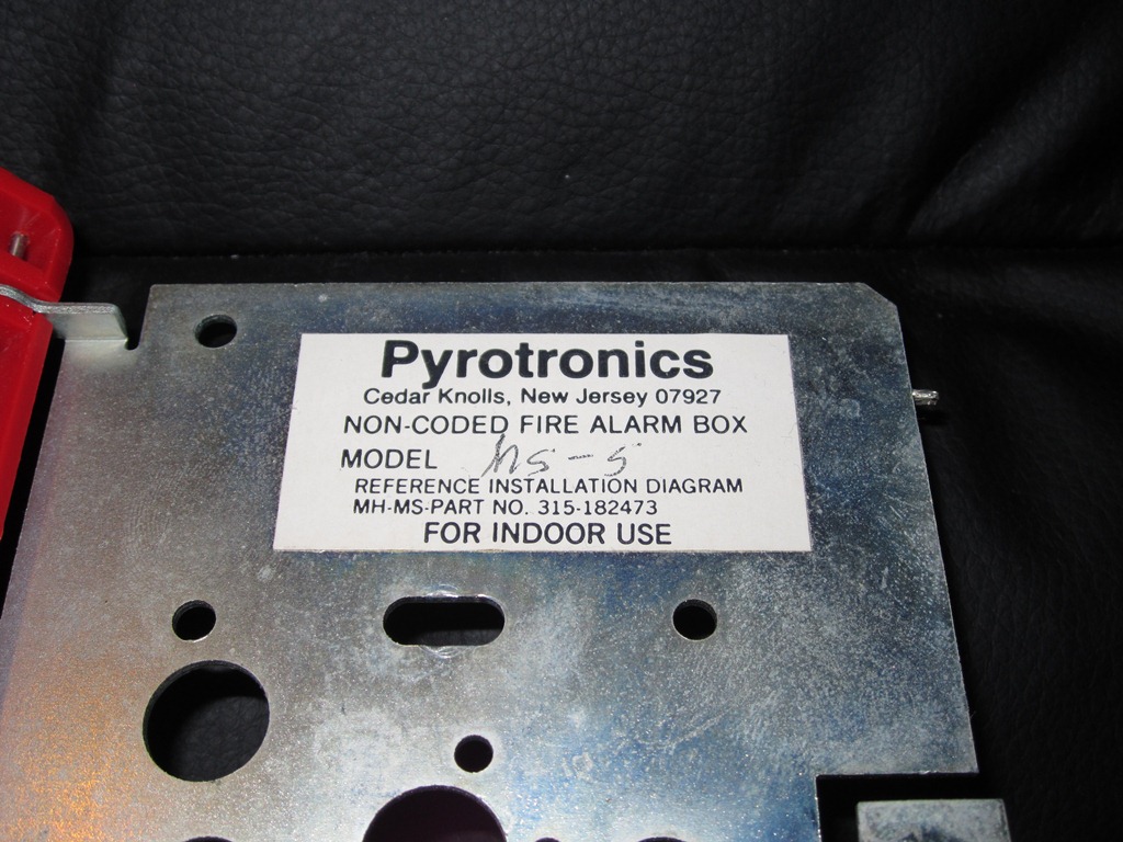 Pyrotronics MS-5 Non-coded Fire Alarm Box 
