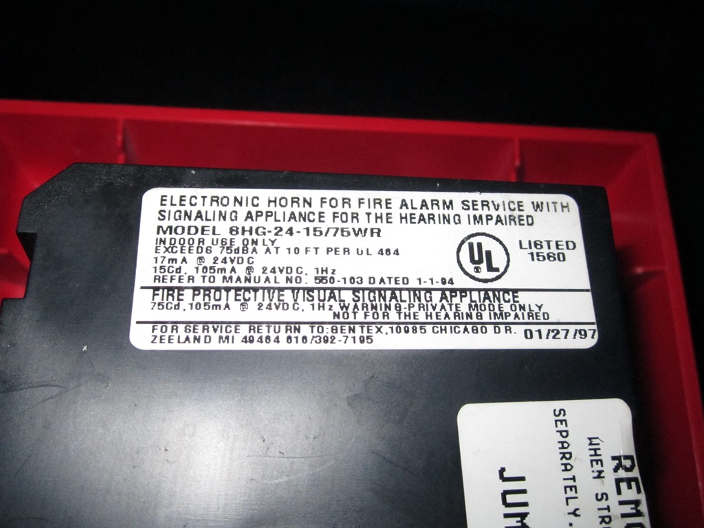Gentex_SHG-24-1575WR_Label