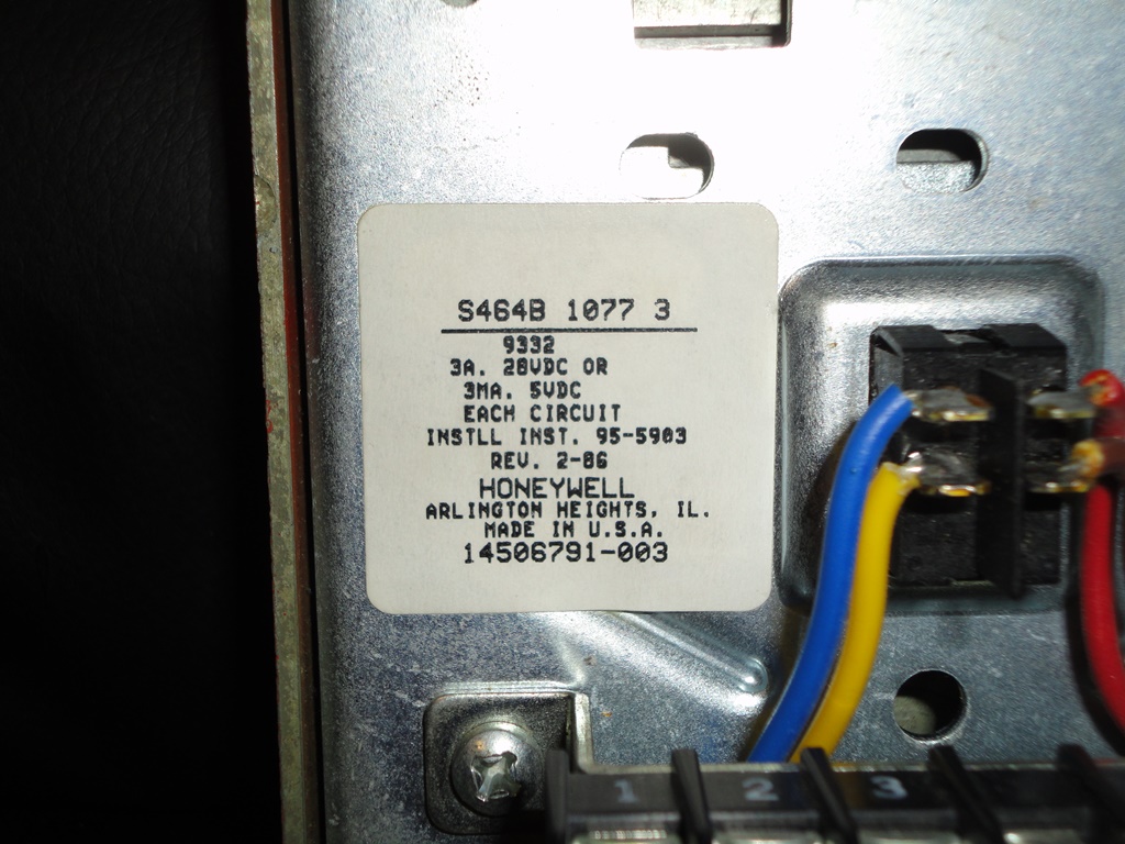 Honeywell_S464B_Label